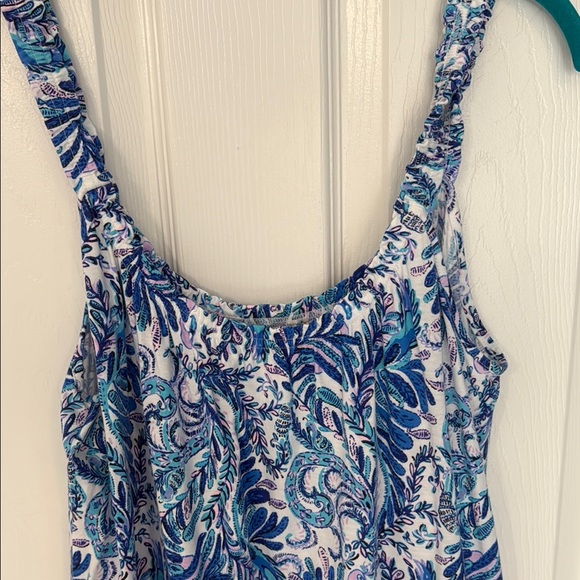 Lilly Pulitzer Blue and White Floral Dress - Picture 2 of 4